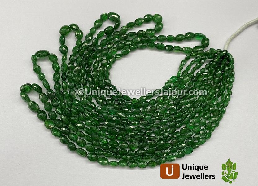 Tsavorite Faceted Oval Beads